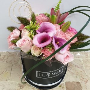 Pink flower box